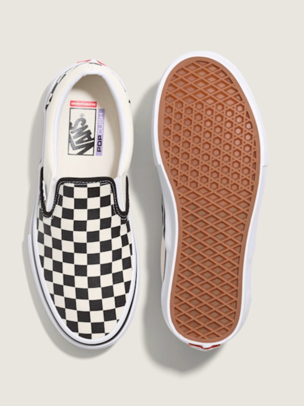 Vans Checkerboard Slip-On Sneakers - Black/White
